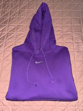 Nike Women’s Sportswear Phoenix Fleece Oversized Purple Pullover Hoodie Sz Small